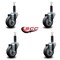 Service Caster 3.5'' Thermoplastic Rubber Wheel Swivel 1'' Expanding Stem Caster Set, 4PK SCC-EX20S3514-TPRB-1-4 - alternate 4